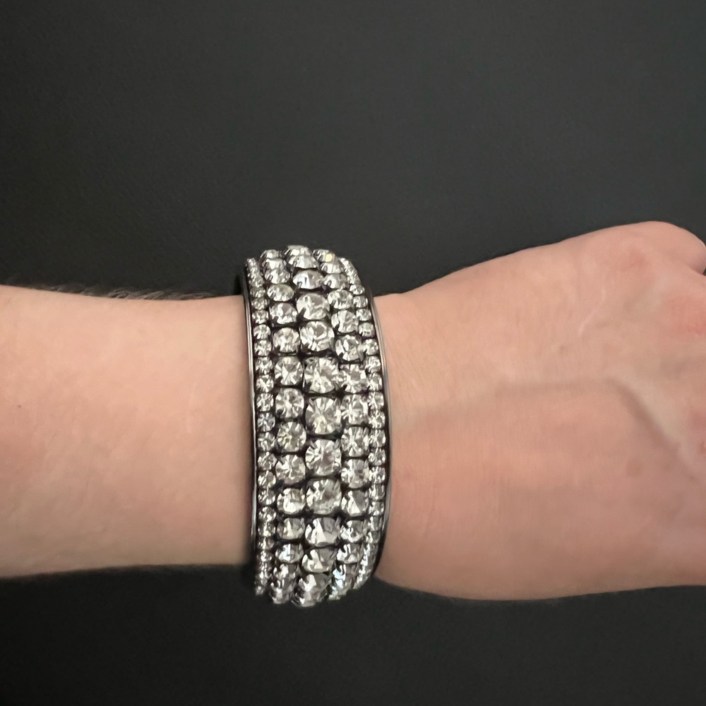 J.Crew rhinestone bracelet silver brand never never worn